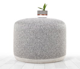 Atelier Del Sofa Cedre - Puf de lino Gris